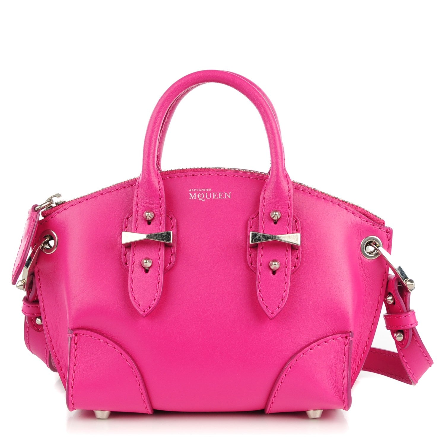 Alexander McQueen Smooth Calfskin Mini Legend Satchel Fuchsia 1 of 8