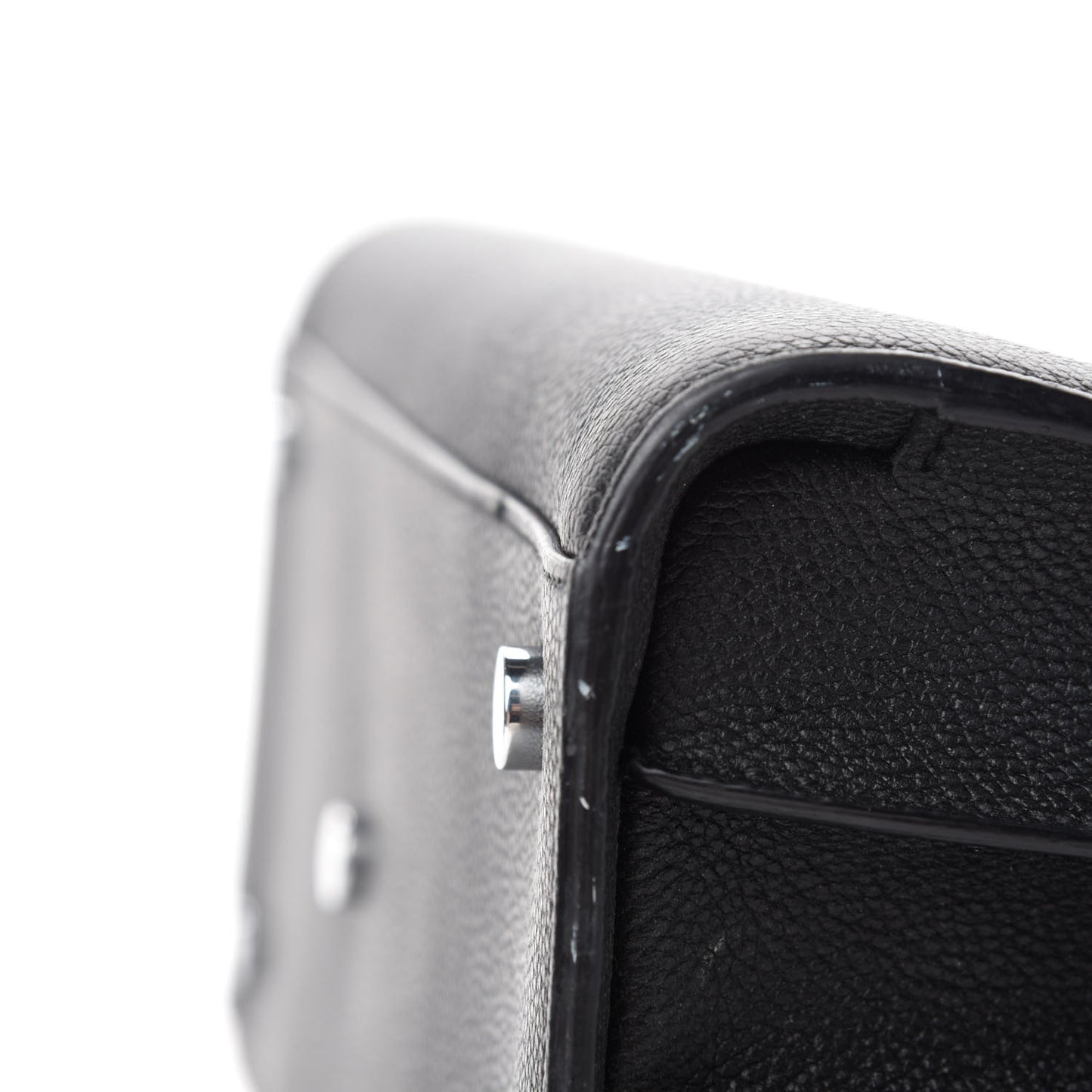 Grained Calfskin Small Sac De Jour Black