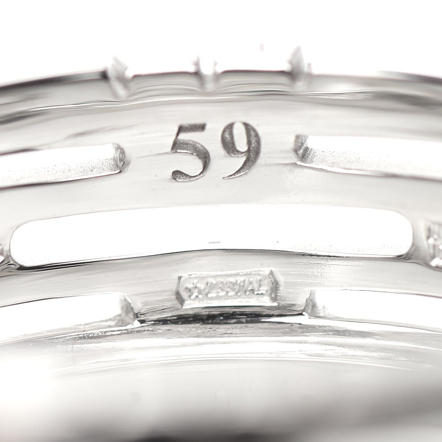 Bulgari 18K White Gold Parentesi Band Ring 59 8.75 5 of 6