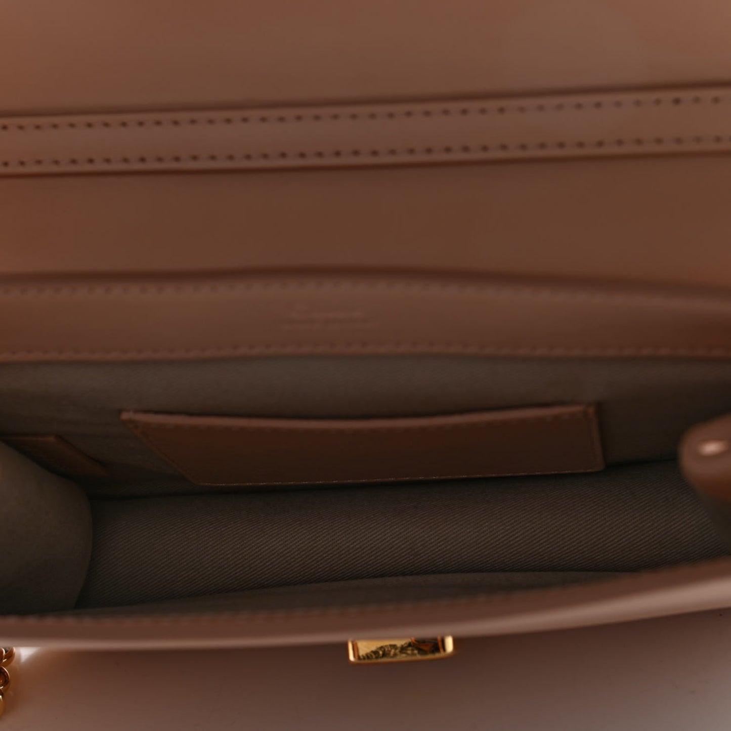 Calfskin Suede C Clutch With Chain Blushy Pink
