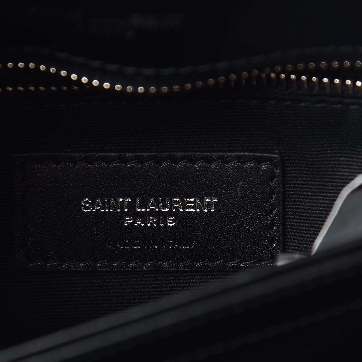 Saint Laurent Calfskin Y Quilted Monogram Toy Loulou Crossbody Bag Black 7 of 11