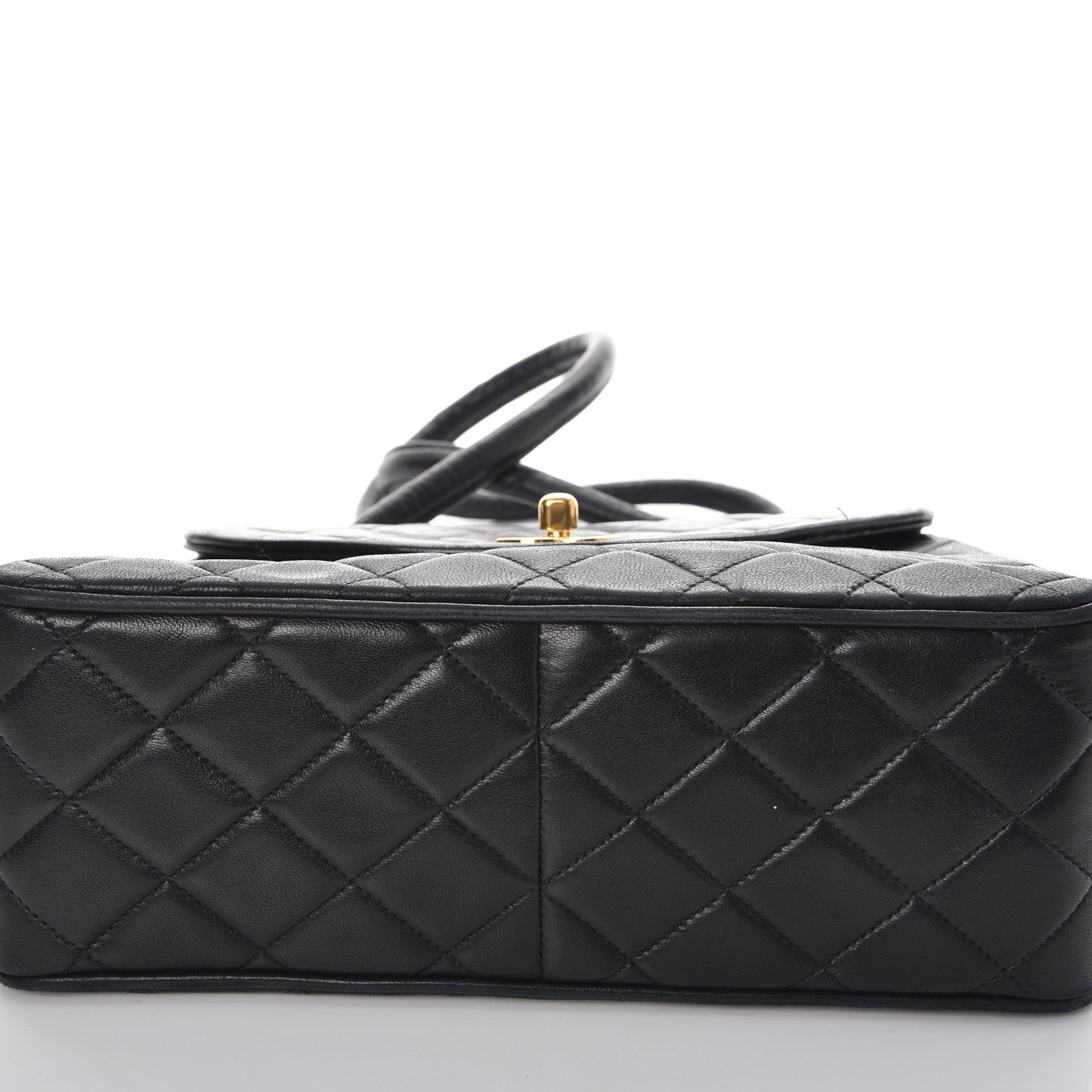 Chanel Lambskin Quilted Flap Shoulder Bag Black 10 of 12