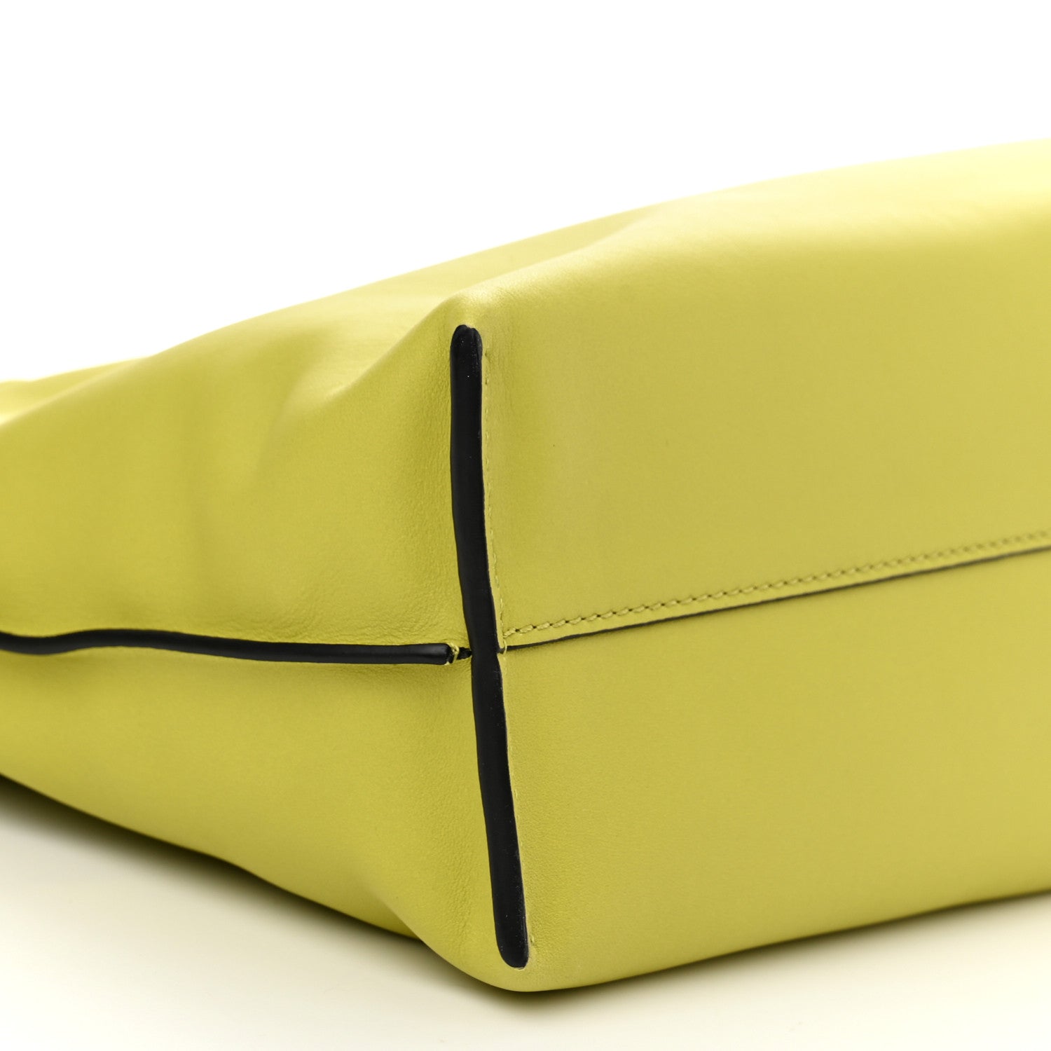 Loewe Calfskin Small Flamenco Knot Bag Lime Yellow 9 of 10