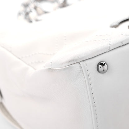 Chanel Calfskin Small Diamond Stitch Tote White 8 of 18