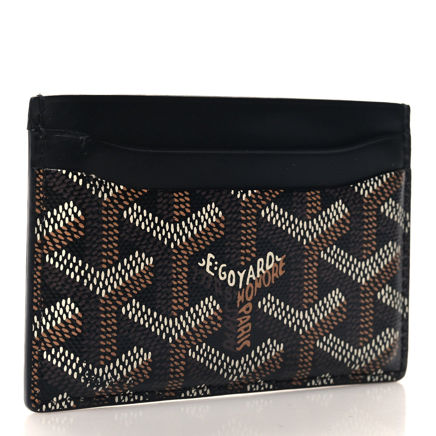 Goyardine Saint Sulpice Card Holder Black