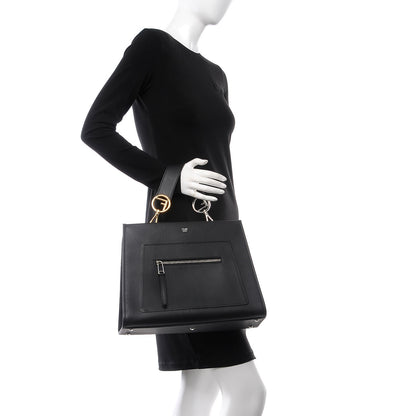 Fendi Vitello Century Opaco F is Fendi Regular Runaway Satchel Black 3 of 8