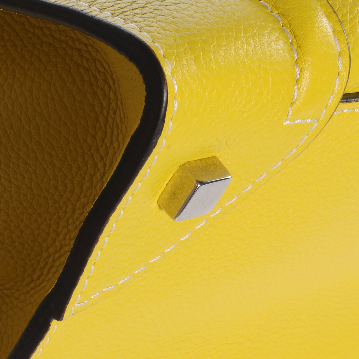 Drummed Calfskin Mini Luggage Citron