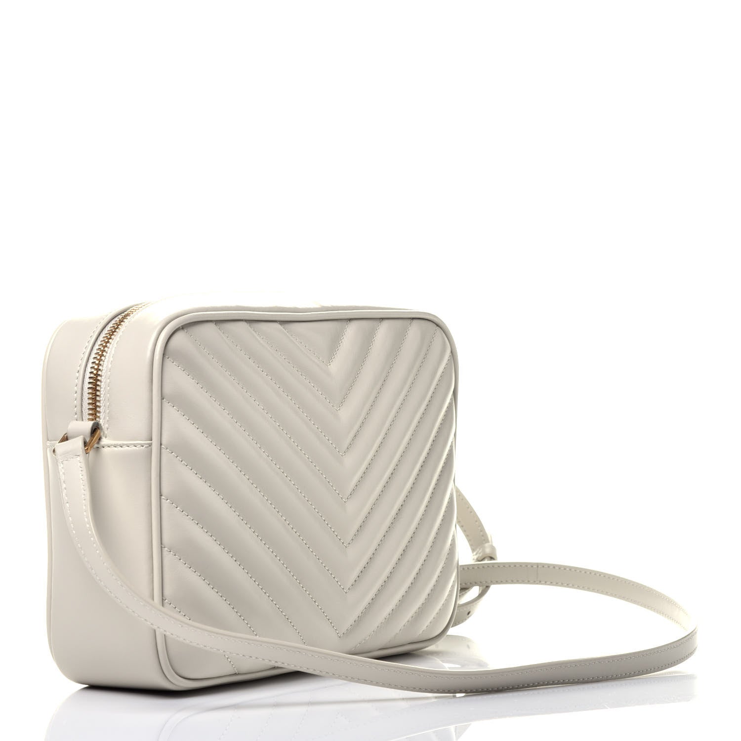 Saint Laurent Calfskin Matelasse Monogram Lou Camera Bag Crema Soft 3 of 9
