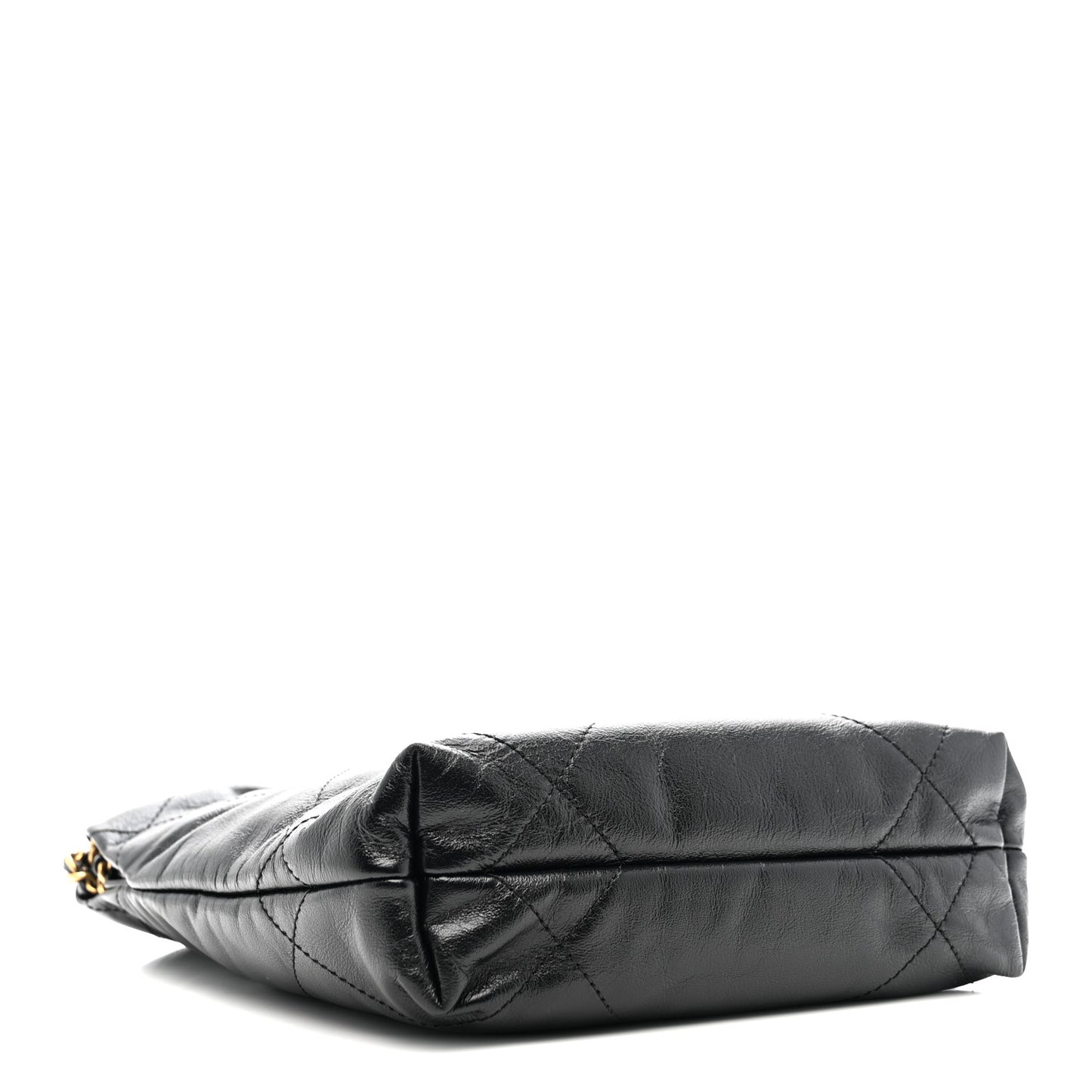 Shiny Calfskin Quilted Mini Chanel 22 Black