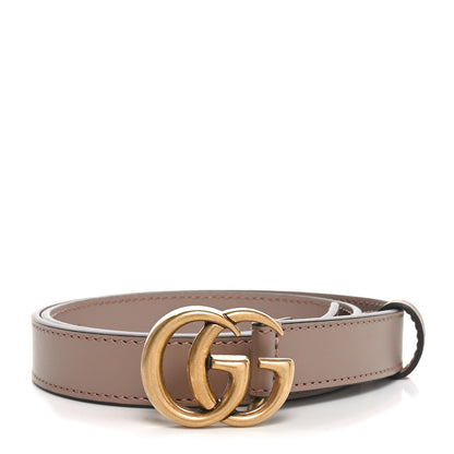 Gucci Calfskin Double G 20mm Belt 65 26 75/30 Porcelain Rose 1 of 5