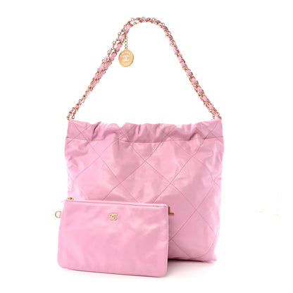 Chanel Shiny Calfskin Quilted Small Chanel 22 Lilac 3 of 14