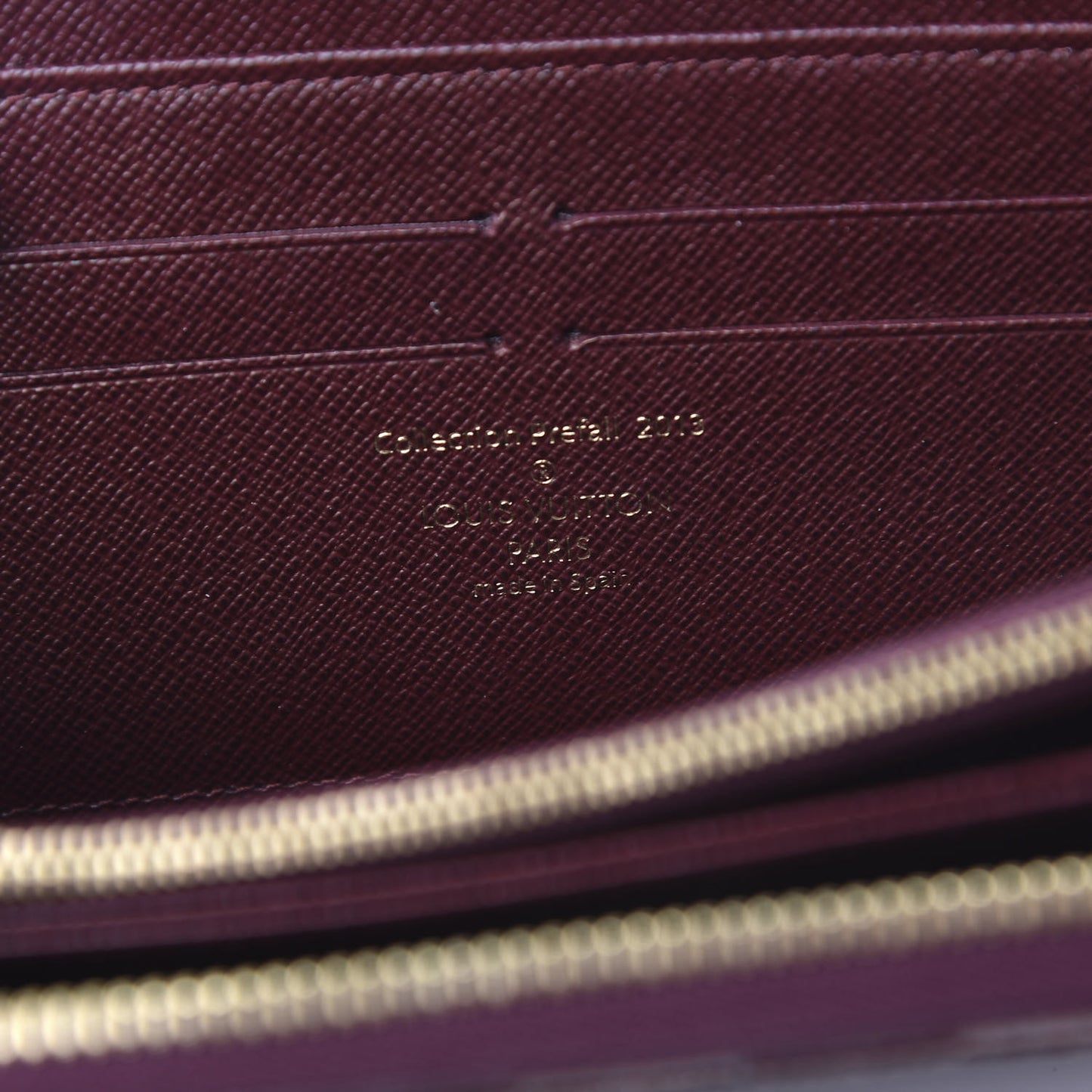 Damier Paillettes Zippy Wallet Red