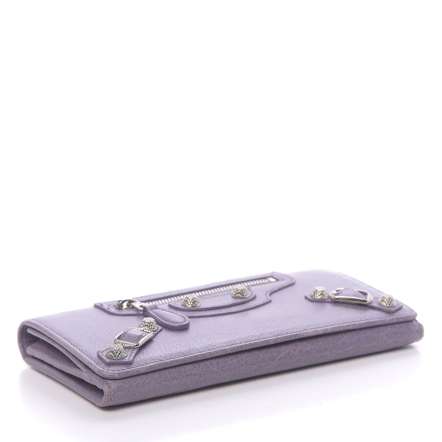 Balenciaga Agneau Giant 12 Silver Hardware Money Wallet Glycine 4 of 11