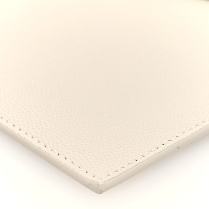 Saint Laurent Grain De Poudre Uptown Pouch Blanc Vintage 7 of 8