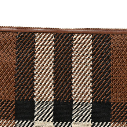 Burberry Canvas Calfskin Check Knitted Small Olympia Birch Brown 7 of 9