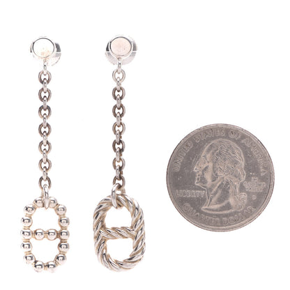 Hermes Sterling Silver Parade Drop Earrings PM 2 of 7