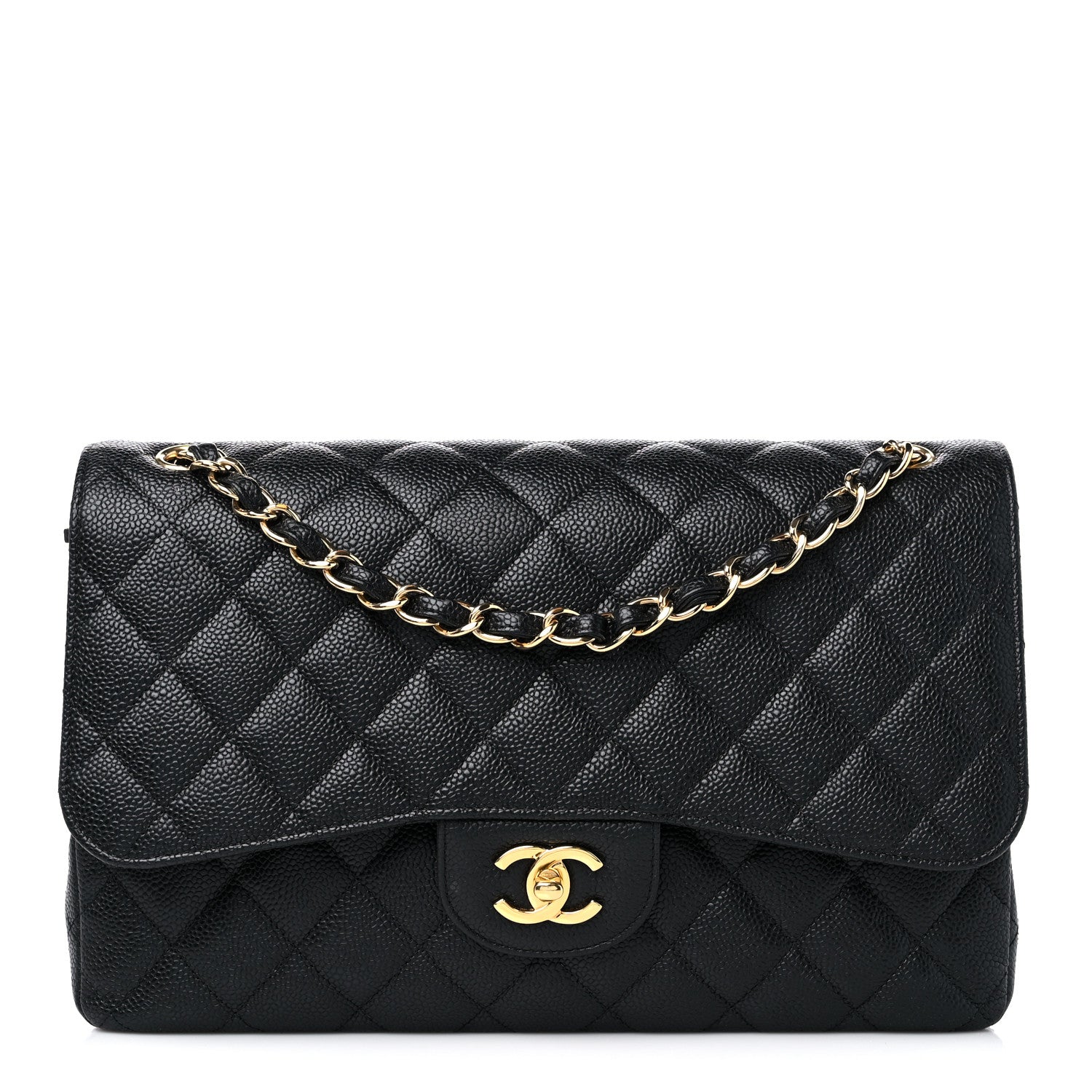 Chanel Caviar Quilted Jumbo Double Flap Black 1 of 11