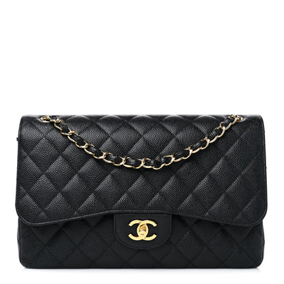 Chanel Caviar Quilted Jumbo Double Flap Black 1 of 11