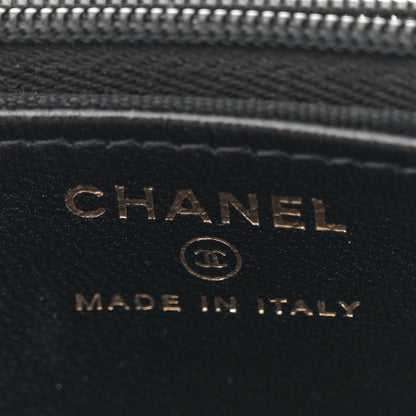 Chanel Lambskin Quilted Top Handle Wallet On Chain WOC Black 6 of 12