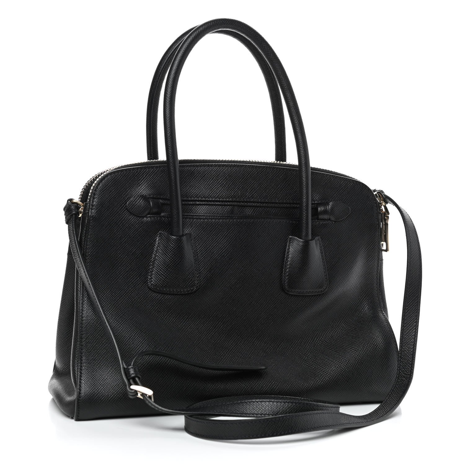 Prada Saffiano Lux Bowler Black 2 of 7
