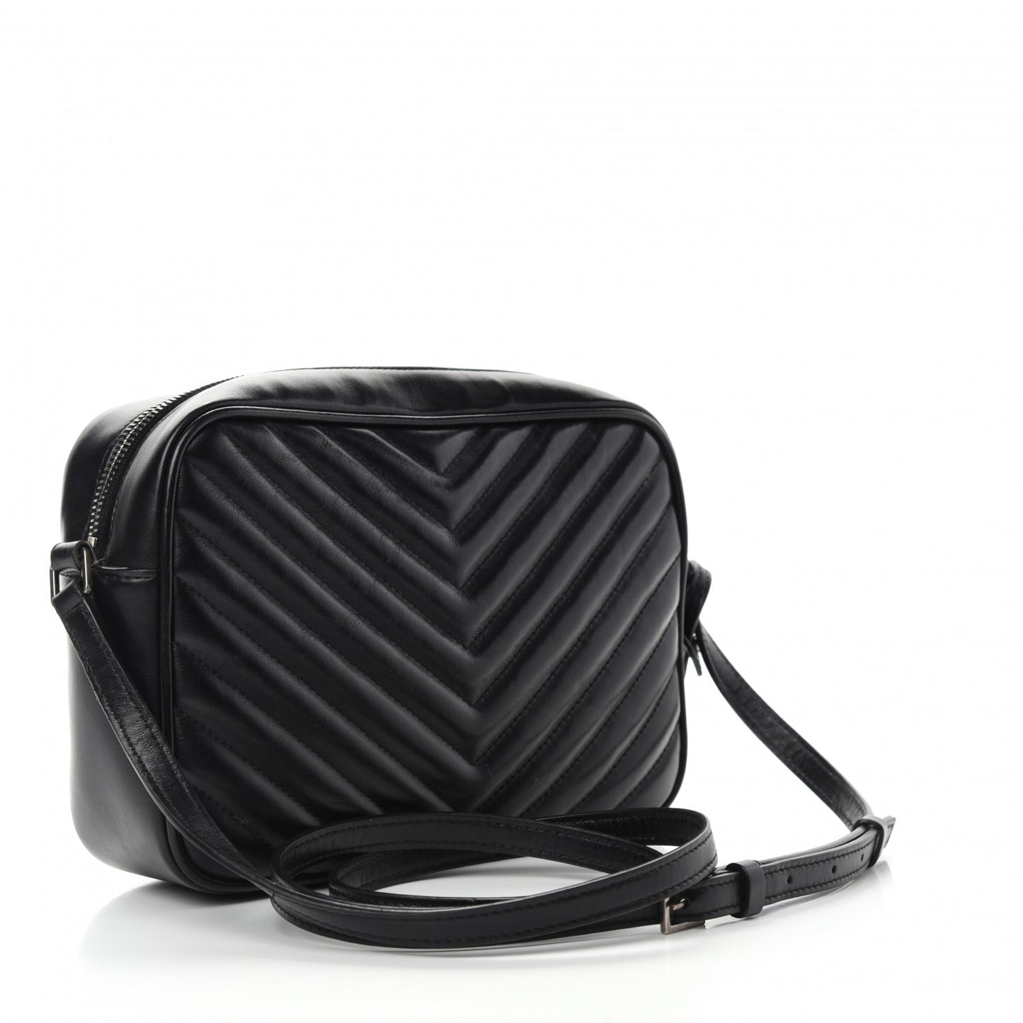 Calfskin Matelasse Monogram Lou Camera Bag Black