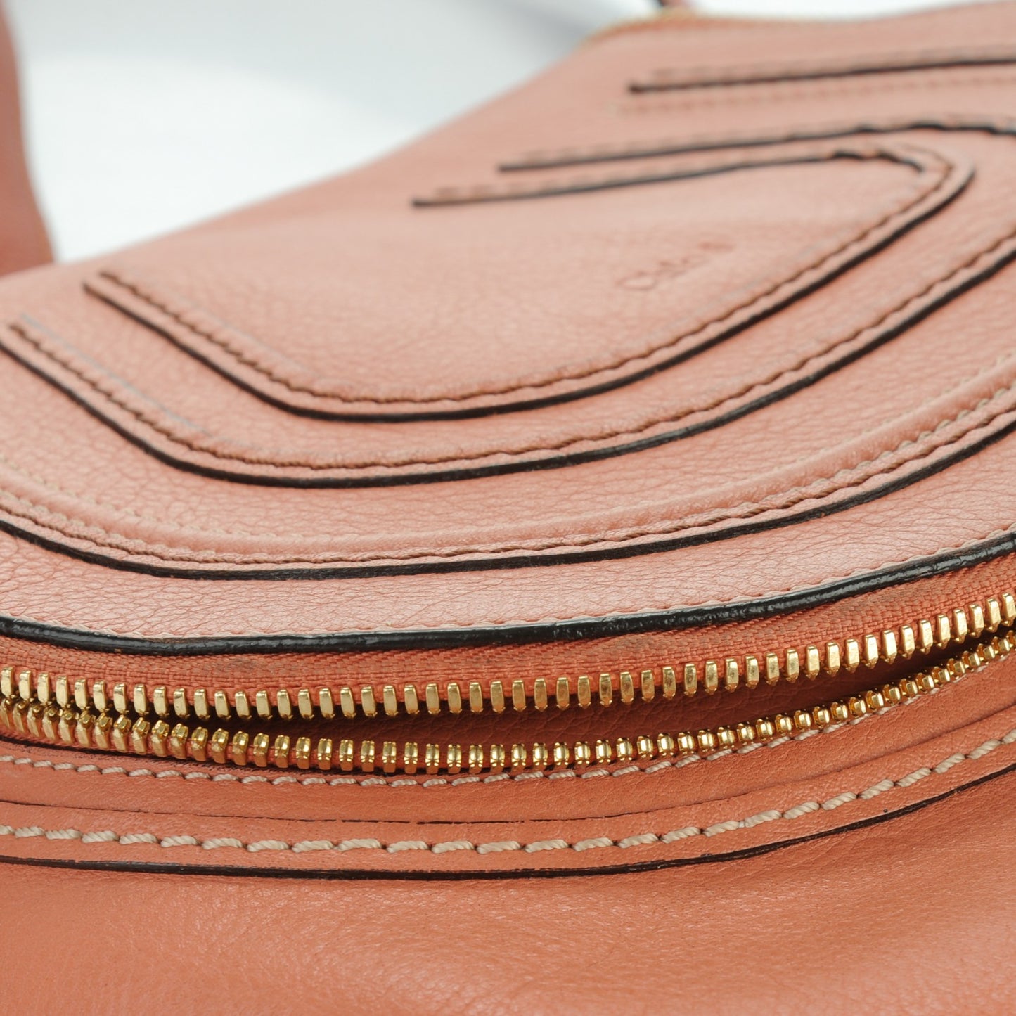 Calfskin Medium Marcie Crossbody Bag Coral