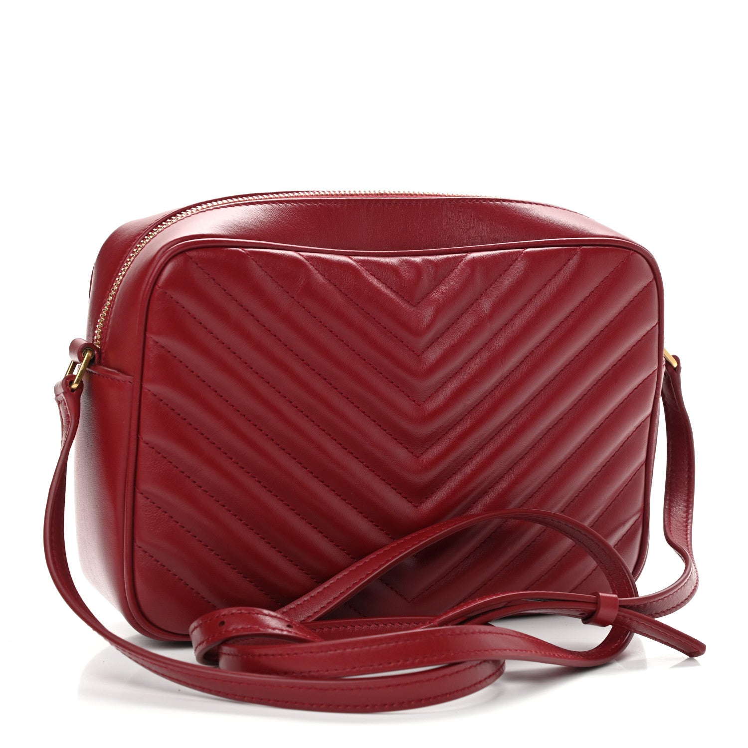 Saint Laurent Calfskin Matelasse Monogram Lou Camera Bag Rouge Eros 3 of 11