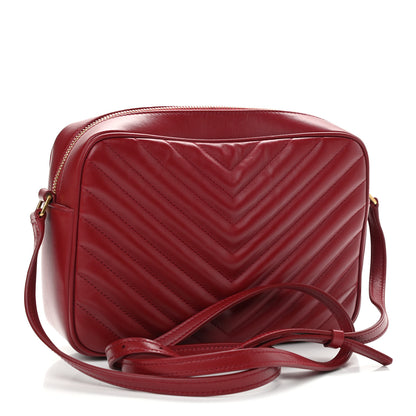 Saint Laurent Calfskin Matelasse Monogram Lou Camera Bag Rouge Eros 3 of 11
