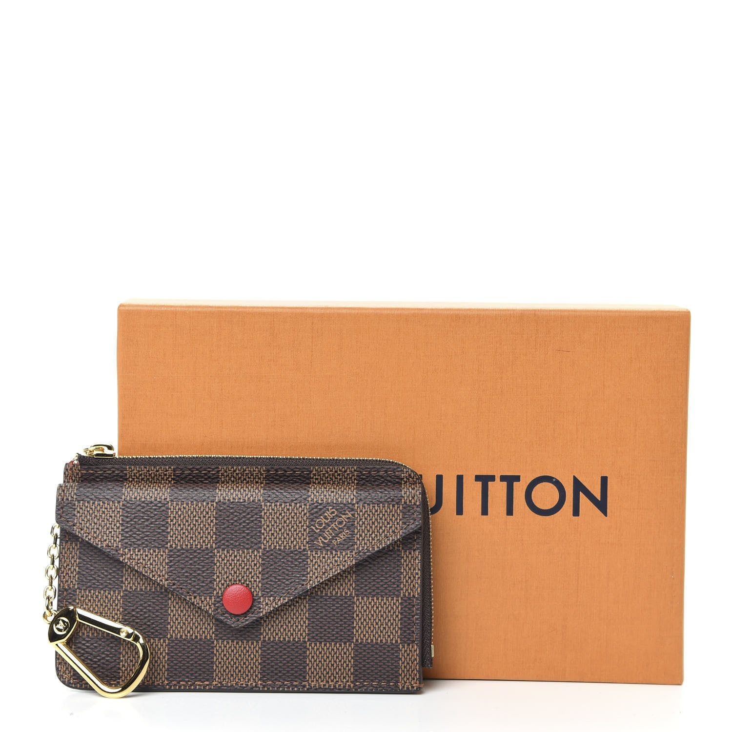Louis Vuitton Damier Ebene Recto Verso Card Holder Red 7 of 7