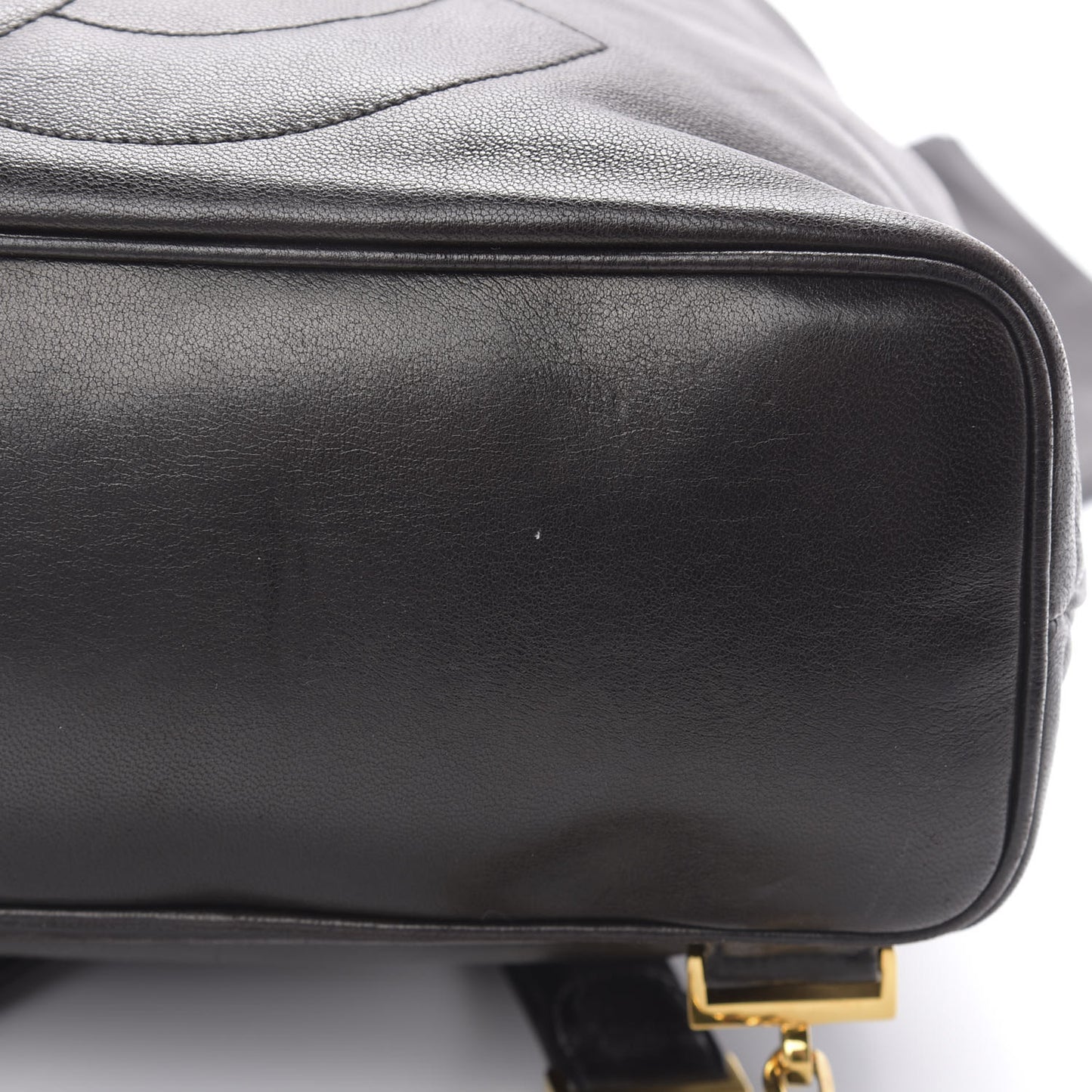Lambskin CC Drawstring Backpack Black