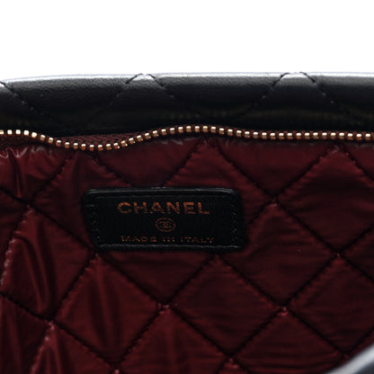 Chanel Lambskin Quilted CC Beauty Clutch Black 6 of 7