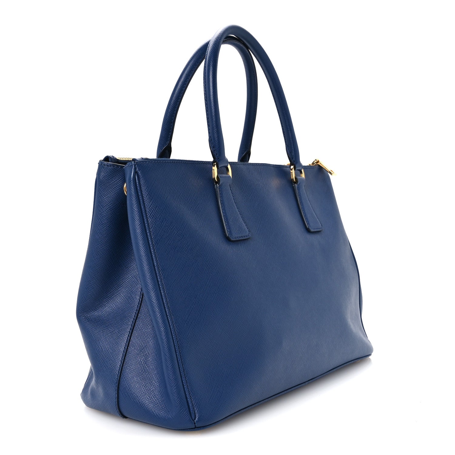 Prada Saffiano Lux Medium Galleria Double Zip Tote Blue 3 of 11