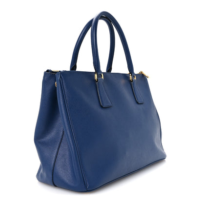 Prada Saffiano Lux Medium Galleria Double Zip Tote Blue 3 of 11