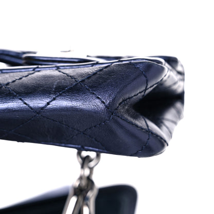 Chanel Metallic Aged Calfskin Quilted 2.55 Reissue 225 Flap Blue 21 of 21
