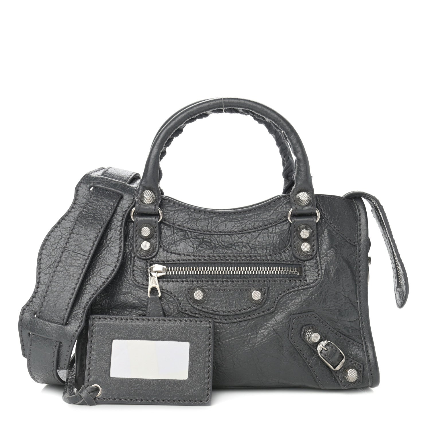 Balenciaga Agneau Giant 12 Silver Hardware Mini City Gris Fossile Anthracite 1 of 10