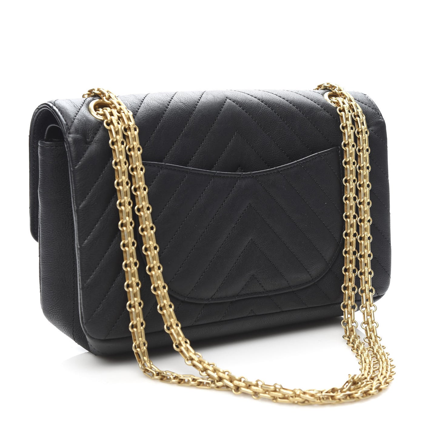 Sheepskin Chevron Quilted 2.55 Reissue 225 Flap Black