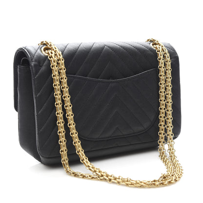 Chanel Sheepskin Chevron Quilted 2.55 Reissue 225 Flap Black 3 of 11