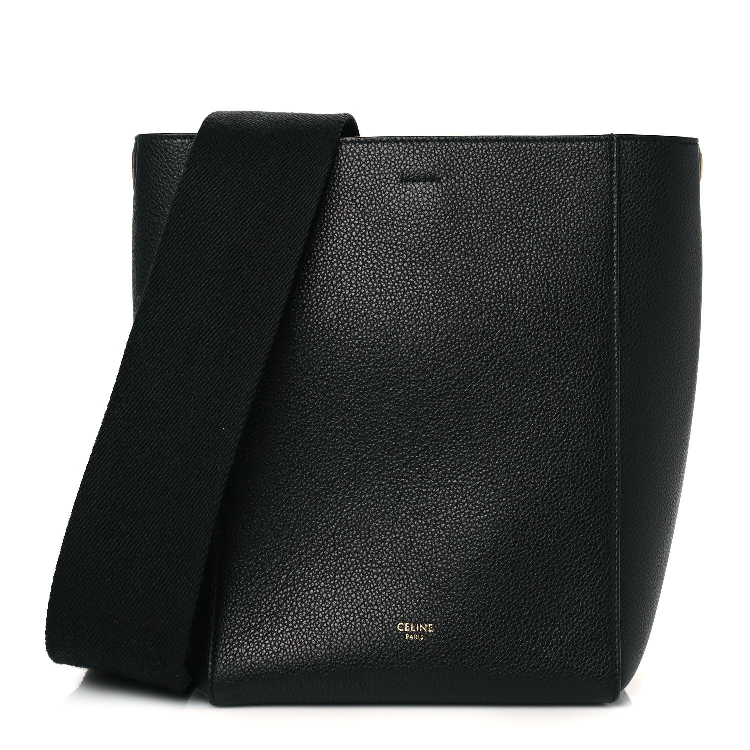Celine Soft Grained Calfskin Small Sangle Bucket Bag Black 1 of 10