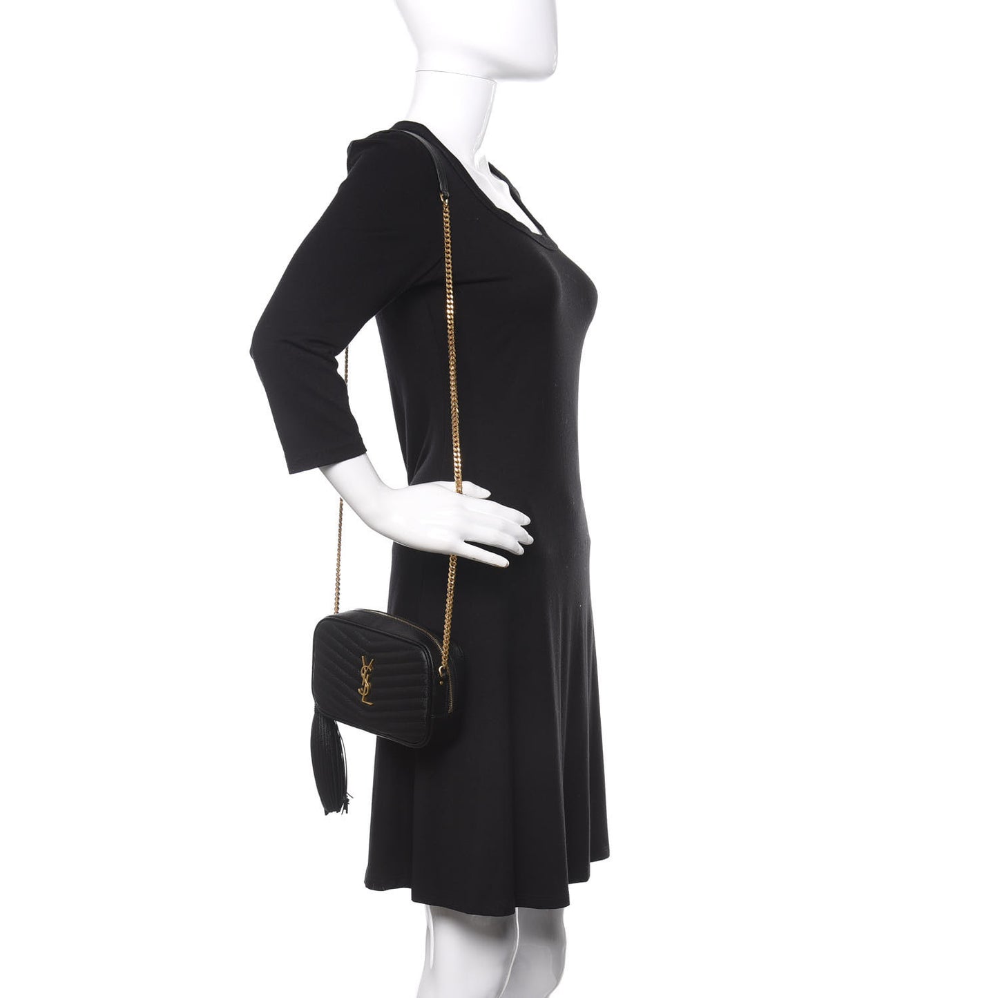 Grain De Poudre Matelasse Monogram Mini Lou Camera Bag Black