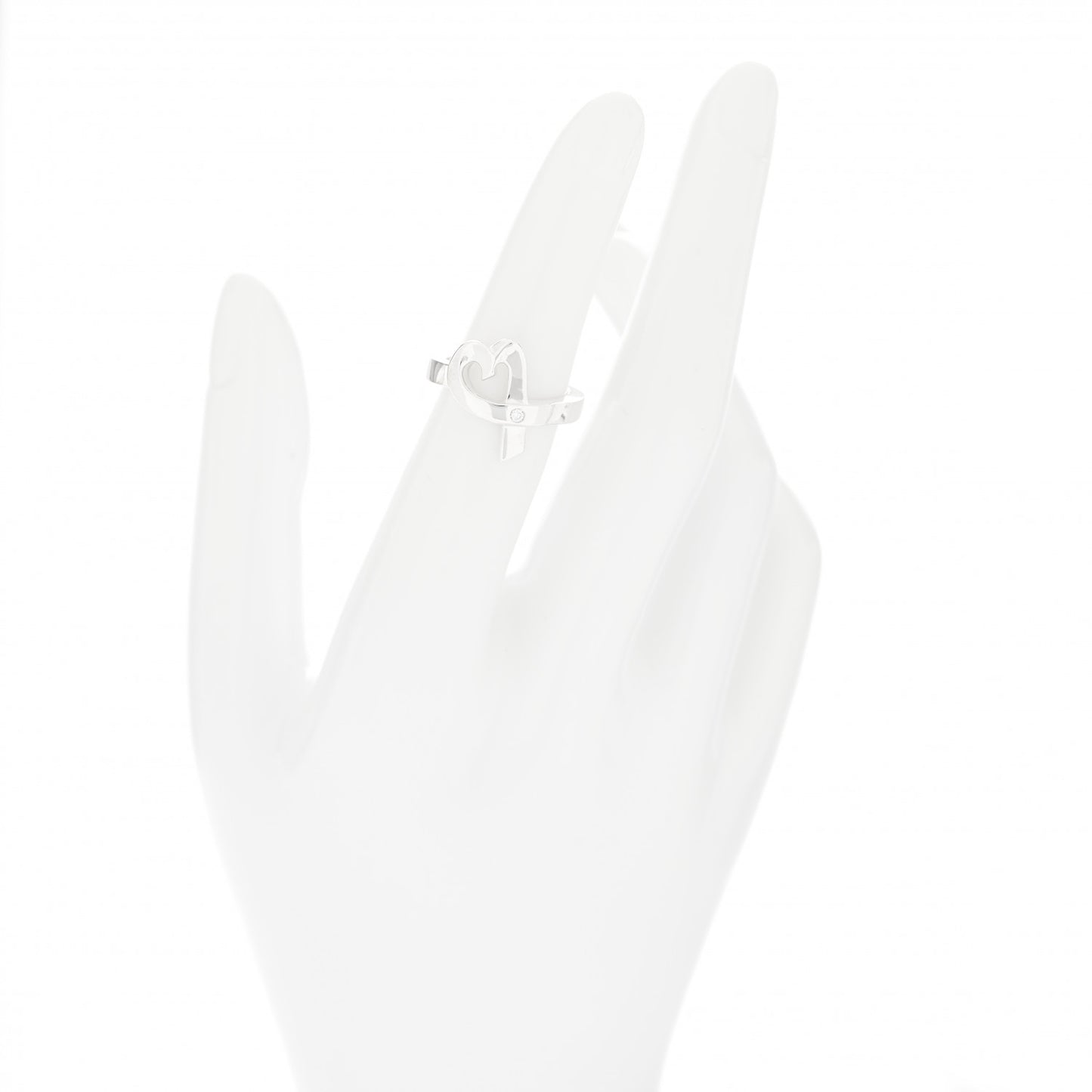 Sterling Silver Diamond Paloma Picasso Loving Heart Ring 49 5