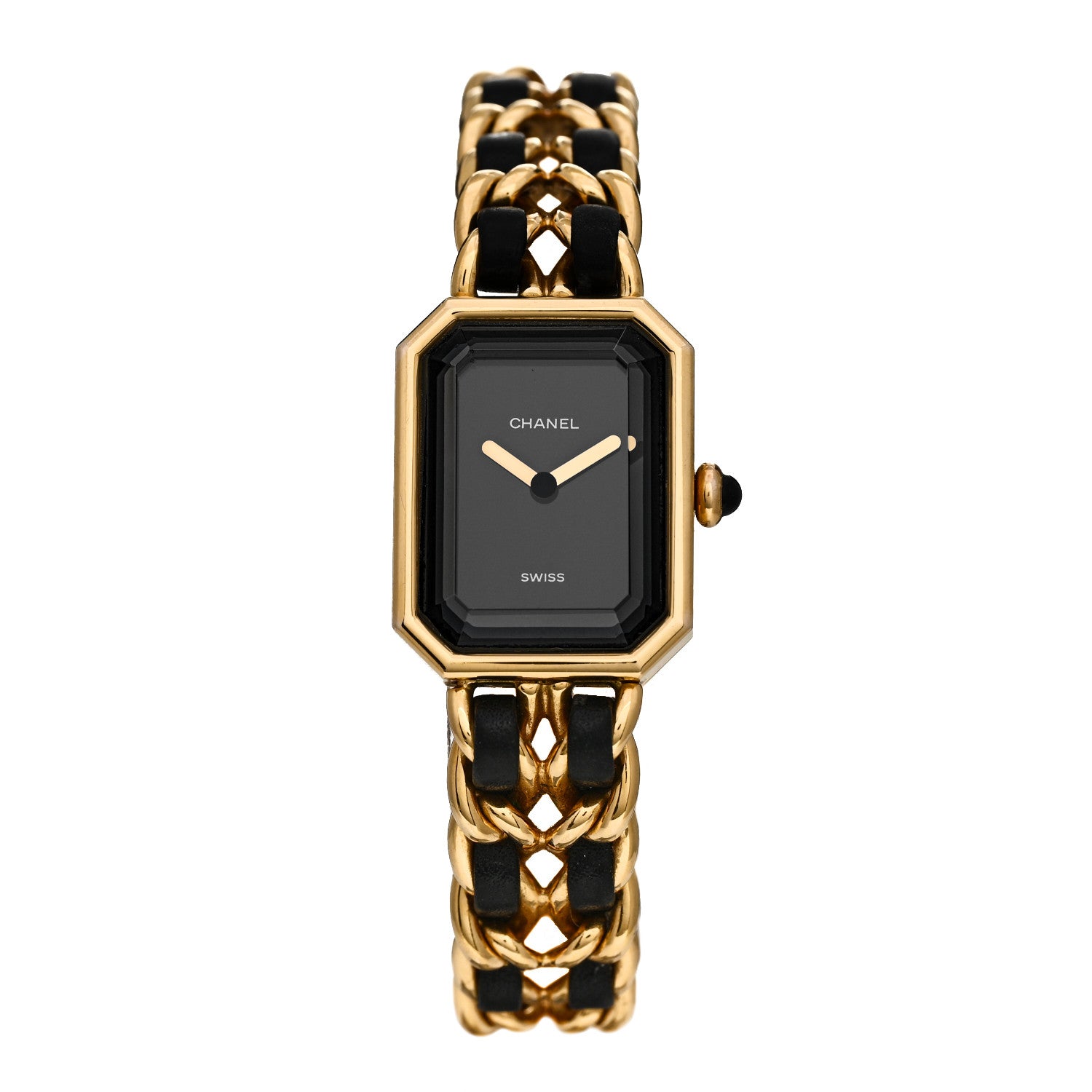 Chanel Stainless Steel Lambskin 20mm Chain Premiere Quartz Watch Gold XL 1 of 4