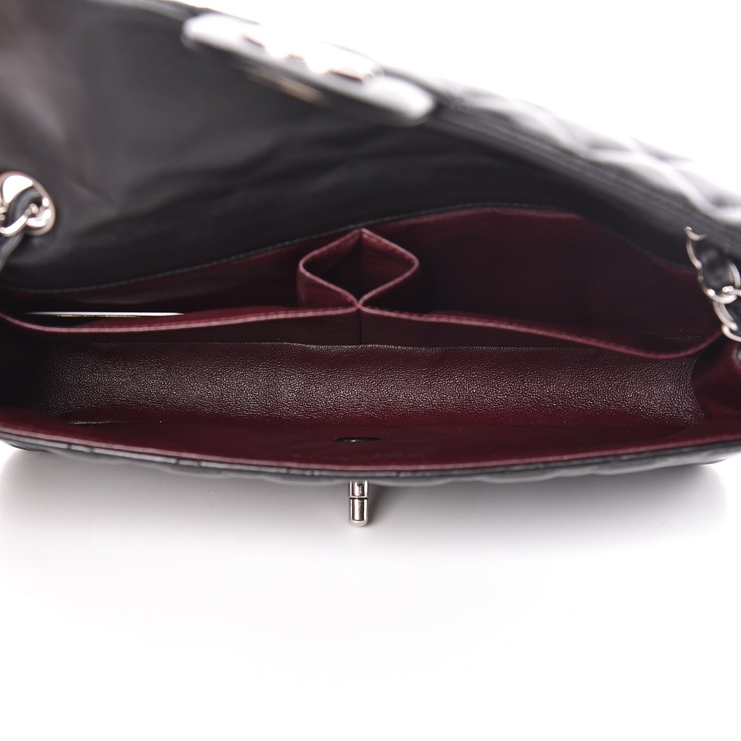 Lambskin Quilted East West Flap Black
