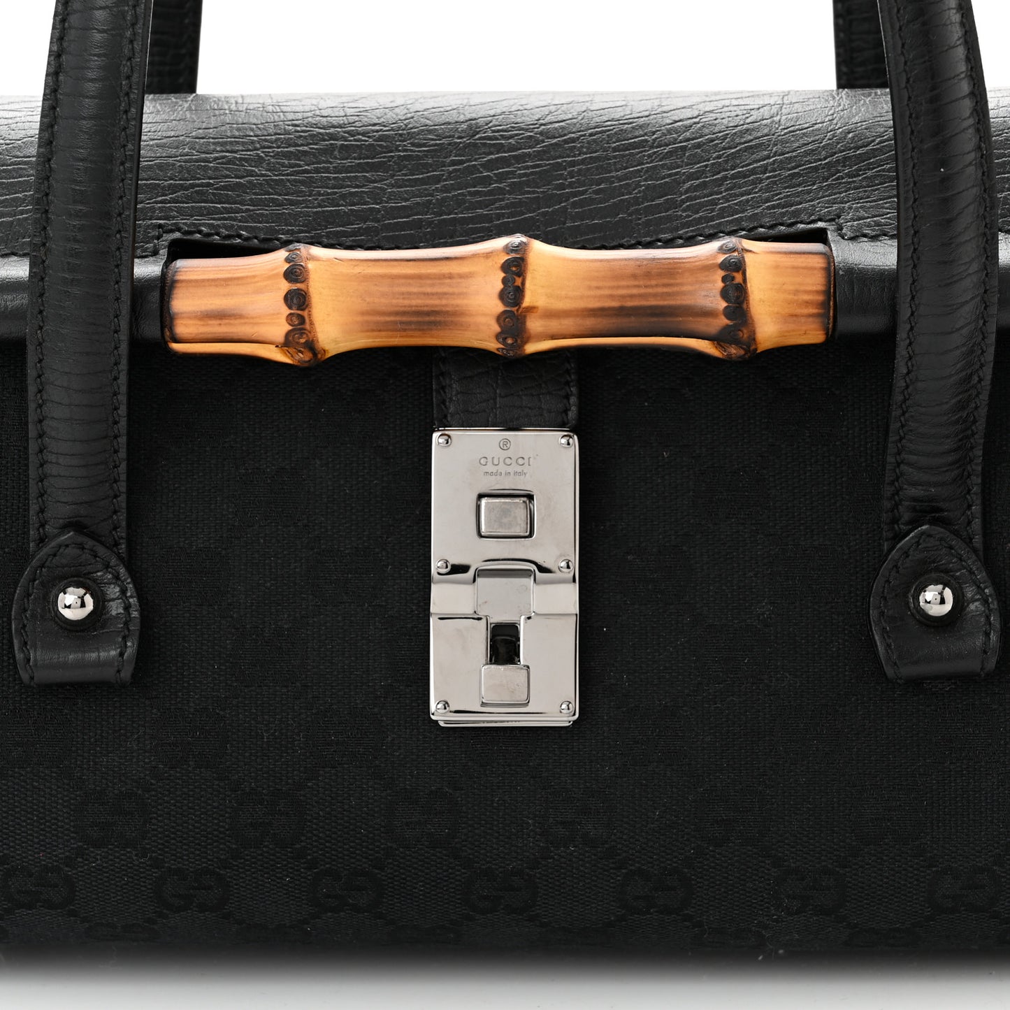 Monogram Bamboo Bullet Bag Black