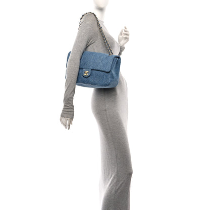 Chanel Denim Small Souplissimo Maxi Flap Blue 2 of 10