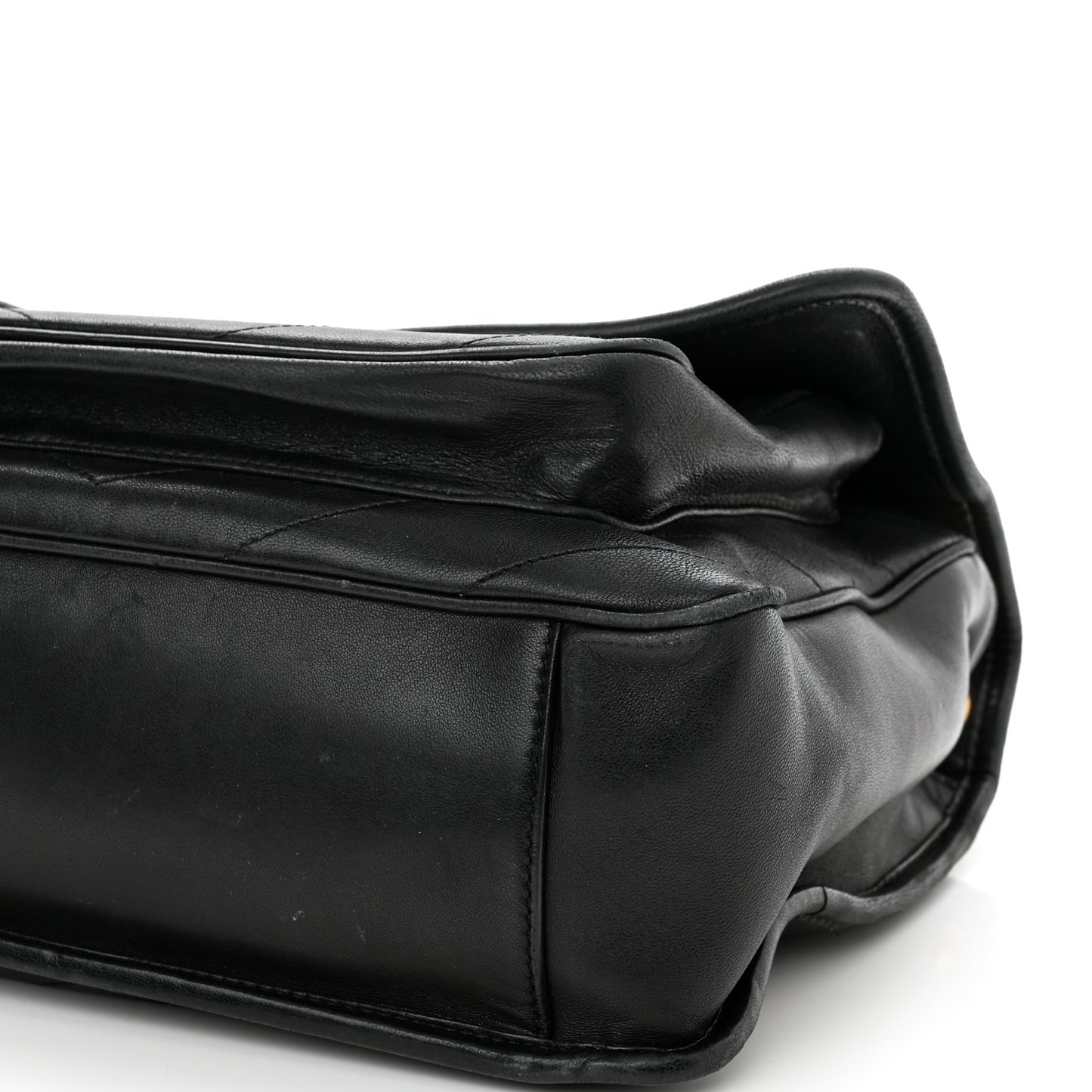Lambskin Matelasse Monogram Medium Niki Chain Satchel Black