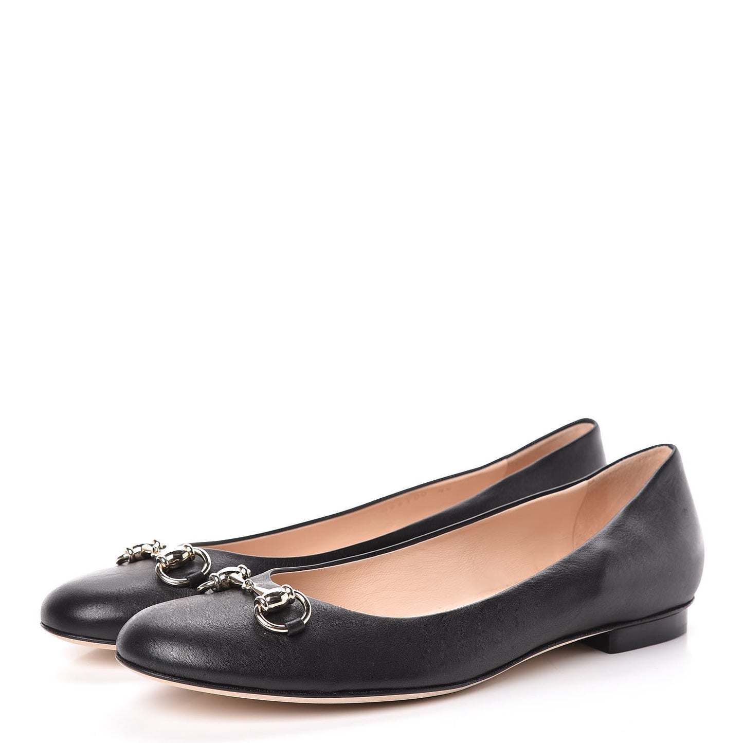 Calfskin Horsebit Ballerina Flats 40 Black