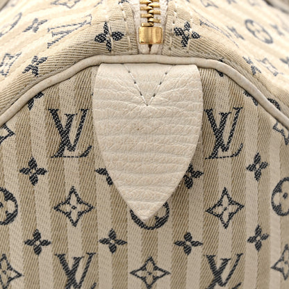 Louis Vuitton Mini Lin Croisette Speedy 30 Blue 6 of 15