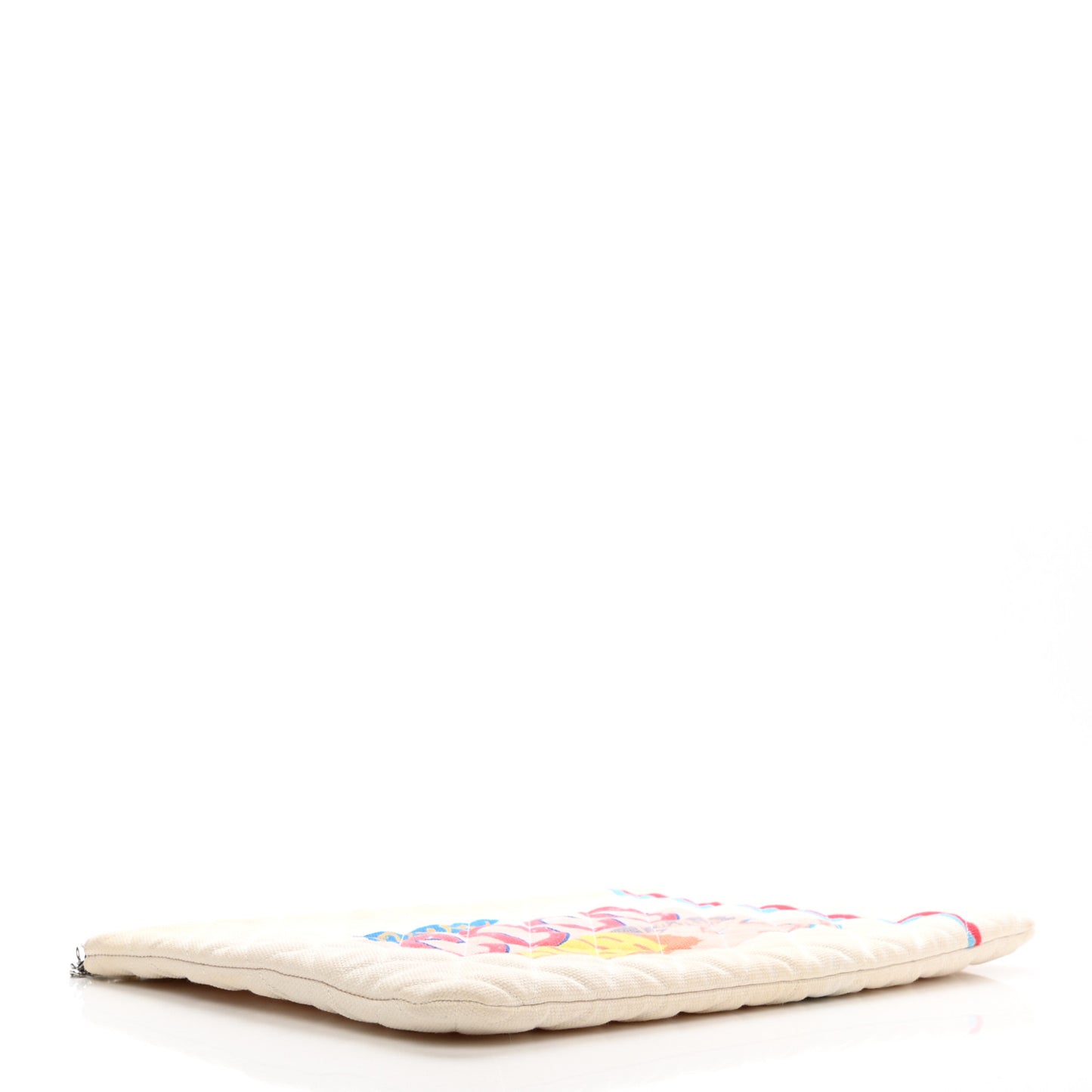 Canvas Large Coco Cuba Cosmetic Case Yellow Turquoise