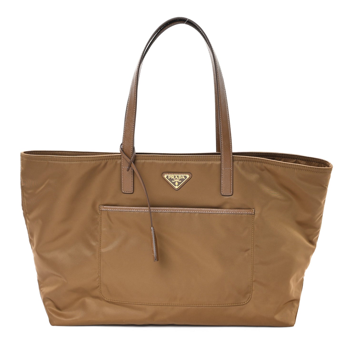 Re-Nylon Saffiano Large Tote Cork Beige