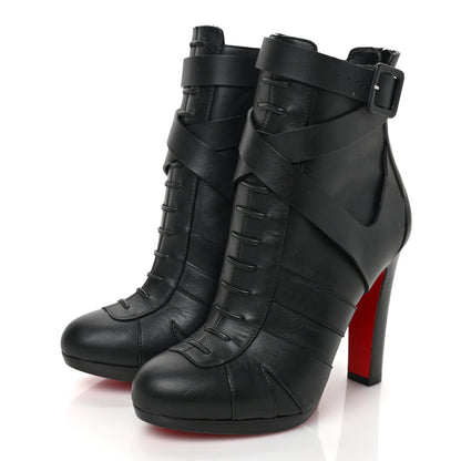 Christian Louboutin Calfskin Lamu 120 Platform Ankle Boots 36 Black 3 of 7